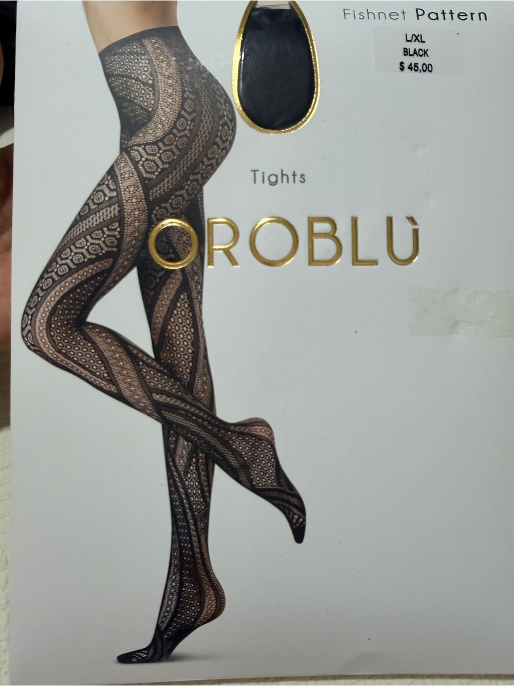 New Oroblu Stocking Fishnet Pattern
Tights Size L/XL